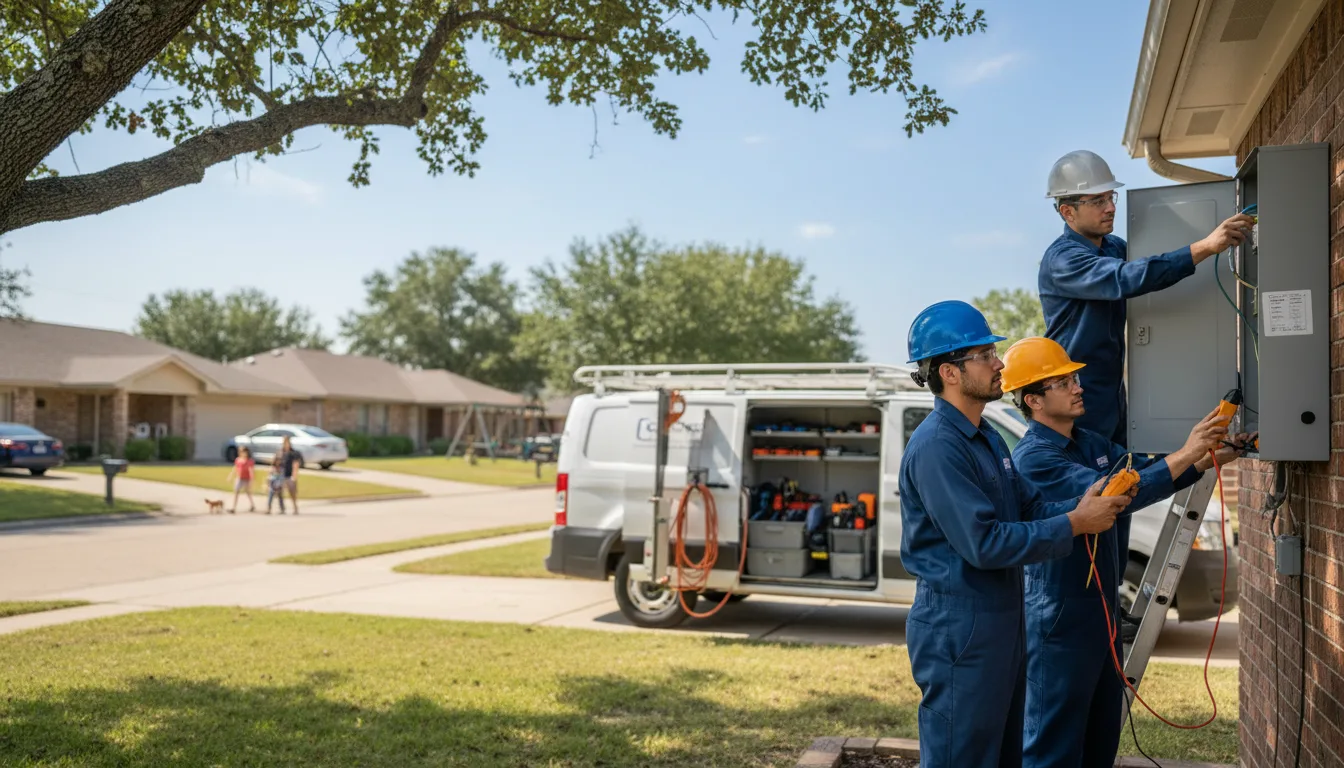 Certified electrician providing emergency electrical services in Huffman, TX